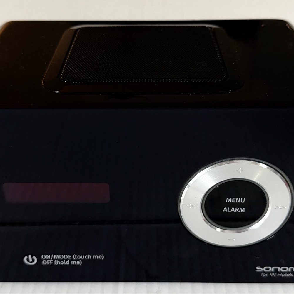 Sonora Black Portable Speaker Alarm with Menu Dial